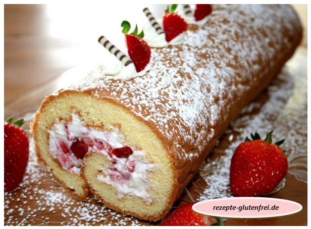 Erdbeerroulade - Tanja`s glutenfreies Kochbuch