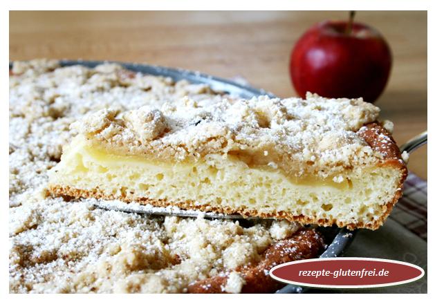 Apfel - Streuselkuchen aus Quark - Öl - Teig - Tanja`s glutenfreies ...