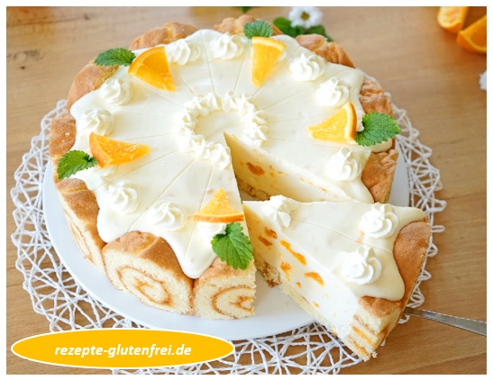 Orangen-Mandarinen-Sahnetorte - Tanja`s glutenfreies Kochbuch