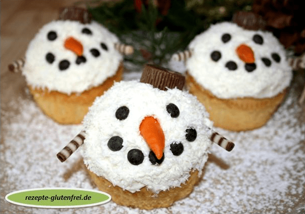 Schneemann - Muffins - Tanja`s glutenfreies Kochbuch