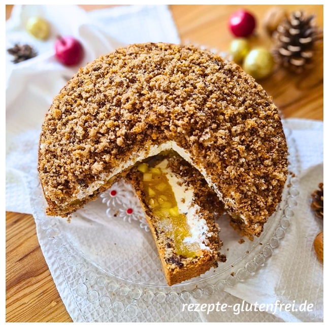 Weihnachtliche Apfel-Kuppeltorte